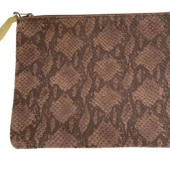 Lalla Marrakech Snake Print Leather Clutch Bag - Picture 2 of 4